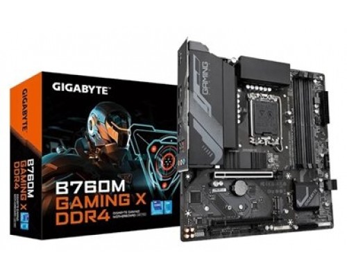 PLACA GIGABYTE B760M GAMING X DDR4,INTEL,1700,B760,4DDR4,128GB,HDMI+DP,4SATA+3M.2,3USB 3.2+USB-C,2.5GB,MATX